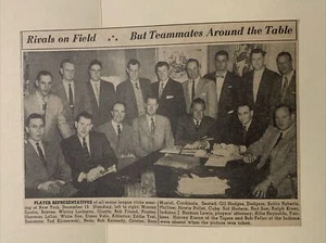 Warren Spahn Sherm Lollar Stan Musial 1954 Sporting News Baseball 8X6 Panel - Picture 1 of 1