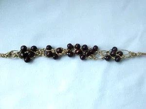 Anklet Natural Macrame braided Hemp Beaded Unisex 11" Boho USA Seller New - Picture 1 of 6