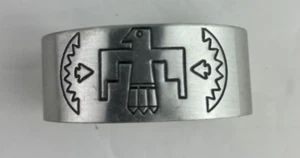 Southwest American Indian Thunderbird Aluminum Bracelet - Picture 1 of 4
