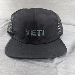 NWT Yeti Cooler Logo Perfomance Cap Hat Black Men's One Size Mesh Trucker New - Picture 1 of 6