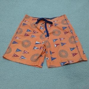 Reyn Spooner Board Shorts Mens 34 Swim Trunks Drawstring Yachtsman Orange - Picture 1 of 9