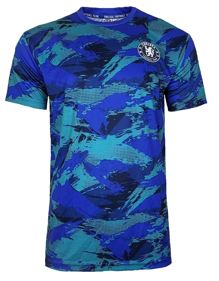 Camiseta de Entrenamiento Chelsea Niños 4 5 Años Niños Equipo Cresta Fútbol Top Camuflada CHT86 Foto 1 de 1