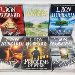 Dianetics Scientology Lot Audiobook CDs Booklets L. Ron Hubbard 6 Sets Sealed - Picture 1 of 9