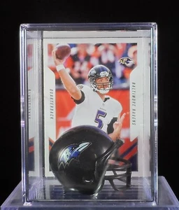 Joe Flacco Baltimore Ravens Trading Card & Mini-Helmet Display - Picture 1 of 1