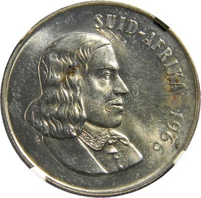 South Africa 1966 Silver 1 Rand  Coin NGC MS 62  (02-10) - Image 1 of 4