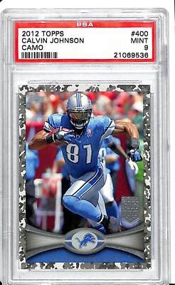 2012 Topps #400 Calvin Johnson Camo PSA 9 #/399 - Image 1 of 2