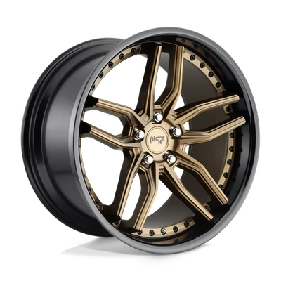 Rueda 20x9 Nicho M195 METHOS BRONCE MATE ANILLO CUENTAS NEGRO 5x120 (35mm) Foto 1 de 4