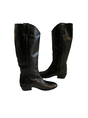 Frye Carson Western Boots Knee High Women's Size 11 Black Leather Pull On NWOB - Image 1 of 4