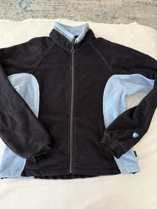 Kuhl Alfpaca Zip Fleece Jacket Blue Black Women’s Medium with Thumb holes EB1 - Picture 1 of 9