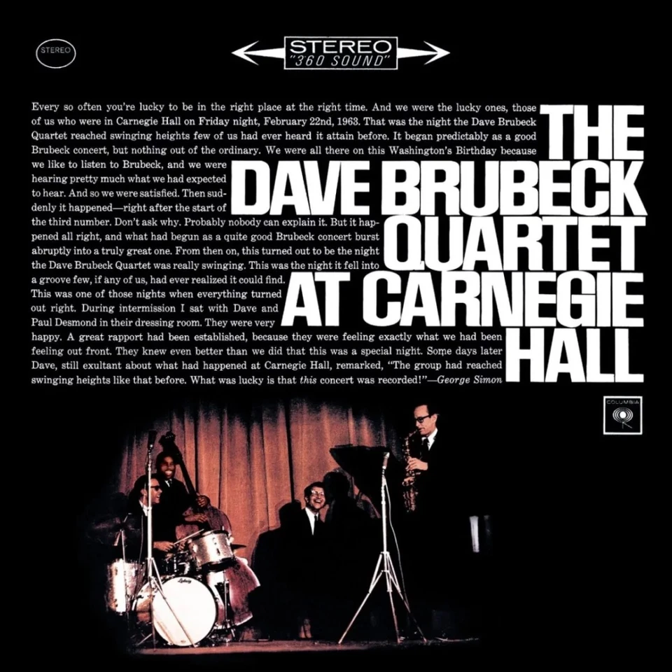 The Dave Brubeck Quartet At Carnegie Hall Vinyl LP