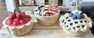NEW Martha Stewart 4th Of July Set Of 3 Patriotic Pies USA Memorial Day Decor - Picture 1 of 4