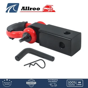 Tow Hitch Receiver 2",w/ 3/4 D Ring Shackle,for Truck Trailer Recovery Off-Road - Picture 1 of 12