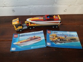 LEGO City: Power Boat Transporter (4643) Complete Retired Set