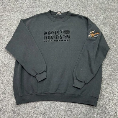 Sudadera De Colección Harley Davidson Para Hombres XL Negra Manga Larga Cuello Redondo Motociclista Logo Foto 1 de 4