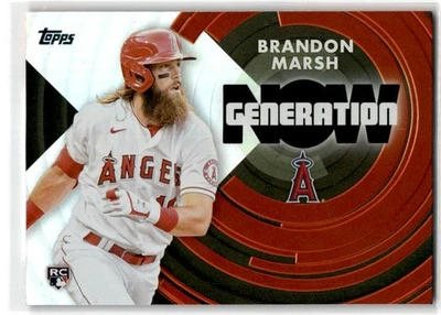 2022 Topps #GN-31 Brandon Marsh Generation Now Los Angeles Angels - Image 1 of 2