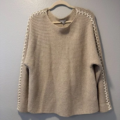 J.Jill Pure Jill Womenn's-XL(Petite) Hand-Stitched Details Boat-Neck Sweater $99 - Image 1 of 4