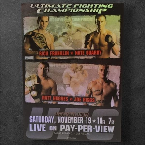 2010 Topps UFC Series 4 - Fight Poster Review Rich Franklin, Nate Quarry UFC 56 - Picture 1 of 2