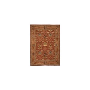 EORC Rust Hand-Tufted Wool Traditional Morris Rug, 6' Round Rust Wool - Picture 1 of 1