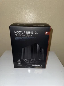 Noctua NH-D12L chromax.Black, Low-Height Dual-Tower CPU Cooler (120mm, Black) - Photo 1/4