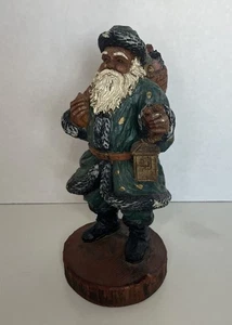 Vintage Hand Carved Wooden Santa Figurine | Christmas - Picture 1 of 6