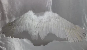 Angel Wings Costume Accessory White Unisex Total Length 120cm 631 - Picture 1 of 1