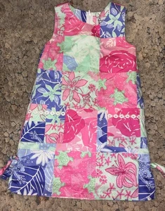 Lilly Pulitzer Girls Dress Size 6 Pink/blue With Sea Turtles (small Stain Shown) - Picture 1 of 6