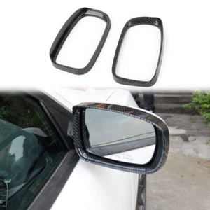 Carbon Style Exterior Side Door Mirror Visor Molding Trim Fit For Dodge Charger - Foto 1 di 6