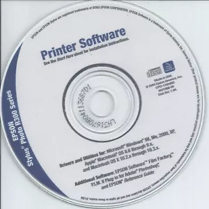 Epson Stylus Photo R300 Series BackUP Printer Software CD - Picture 1 of 1