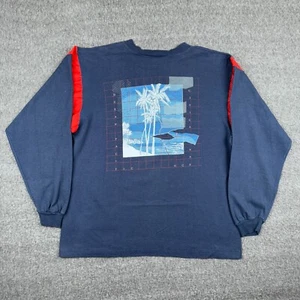 Vintage Ocean Pacific T-shirt Men's Large Blue Beach Surf Skate Promo USA 90s - Picture 1 of 8