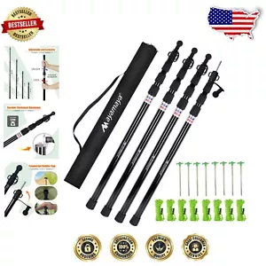 Telescoping Tarp Poles - Heavy-Duty Aluminum, Adjustable (31-91 in), Set of 4 - Picture 1 of 8