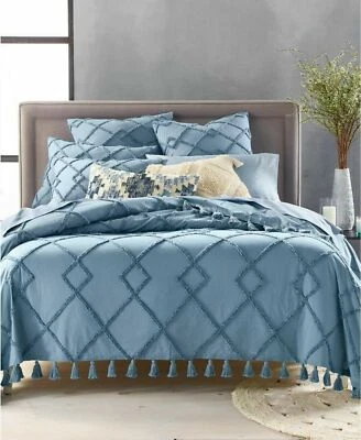 Lucky Brand Diamond Navy Tuft Queen Bed Cover T4102063 - Image 1 of 4