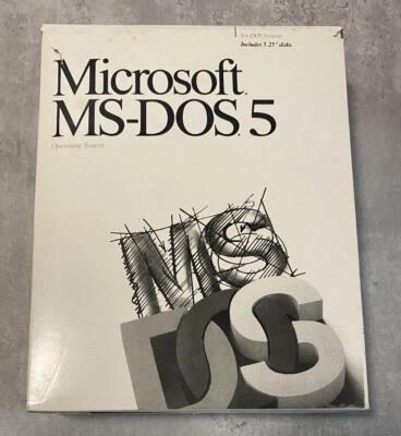 Microsoft MS DOS 5.0 in Big Box 5.25 Floppy Disk - Image 1 of 4