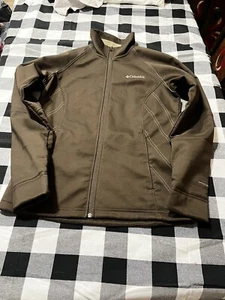 Columbia Jacket Womens Small Soft Shell Full Zip Pockets Chocolate Brown Nice - Picture 1 of 9