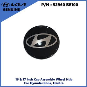 Genuine OEM Wheel Center Cap 52960 BE100 for Hyundai Kona Elantra - Picture 1 of 2