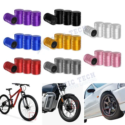 Auto Tire Caps 4Pcs Valve Stem Dust Cover Universal for Cars, SUVs Bike Bicycle - Image 1 of 4