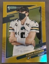 2021 Donruss Premium Stock Gold Press Proof Aaron Rodgers PACKERS Variation