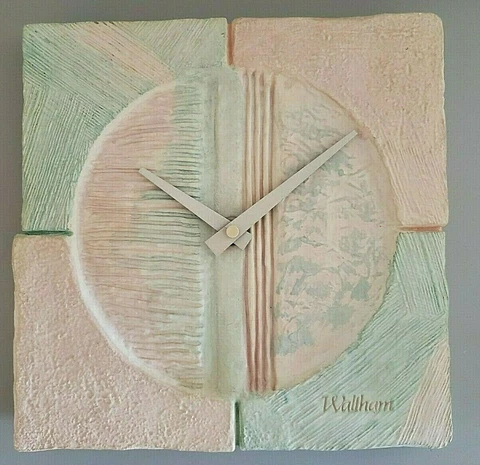 Vintage Waltham Post Modern Ceramic Wall Clock- Pastels Model #5602💖 Cover