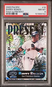 Pacific Past and Present #16 Barry Bonds 2000 PSA 8 inserto holofoil - Imagen 1 de 2