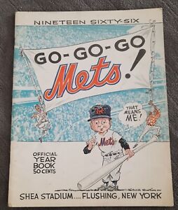 1966 New York Mets Yearbook - Stengel, Kranepool, Swoboda, Cleon Jones - VG-EX 