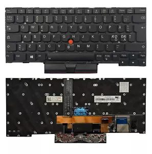 Nordic Keyboard Lenovo IBM Thinkpad X390 Yoga (isn't for X390 X395) LED QWERTY - Picture 1 of 3