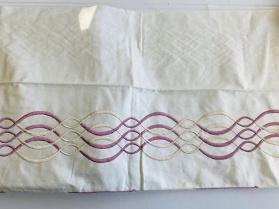Borde de algodón bordado ondulado blanco roto para costura/tapicería/artesanía/10" de ancho Foto 1 de 4