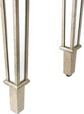Console Table Transitional Distressed Antique Gold Zinc Birch Mirror Metal - Изображение 1 из 2
