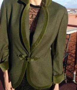 Green Christian Dior Size 12 Vintage Blazer - Picture 1 of 4