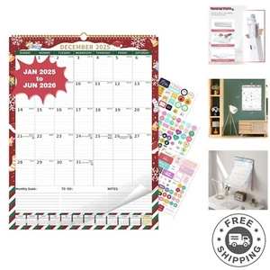 Large Monthly Desk Calendar 2025-2026 - Stylish Planning Solution 17x22 Inches - Picture 1 of 9