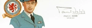 Paul Webb Hand Signed Cut Signature GOE Lithograph (d) WWII RAF Spitfire MK1 - Picture 1 of 1