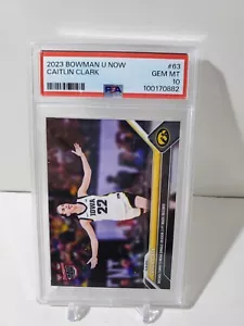 2023 Bowman U Now #63 Caitlin Clark Iowa Breaks 3 punti record PSA 10 gemme ottime condizioni - Foto 1 di 3