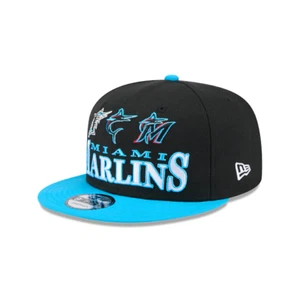 Miami Marlins Archive Patches 950 Adjustable Snapback New Era Cap - Black- NWT - Picture 1 of 8