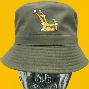 The Starry Plough Badge Khaki Bucket Hat Irish Bhoys Rebel Celtic Celt Scotland - Picture 1 of 1