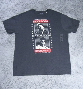 NUEVA Camisa Hip Hop Icons 3XL Snoop and Notorious B.I.G. Merch Traffic Black Rap - Imagen 1 de 10