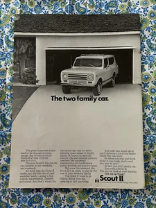 Pubblicità d'epoca 1972 International Scout II stampa L'auto delle due famiglie - Foto 1 di 7
